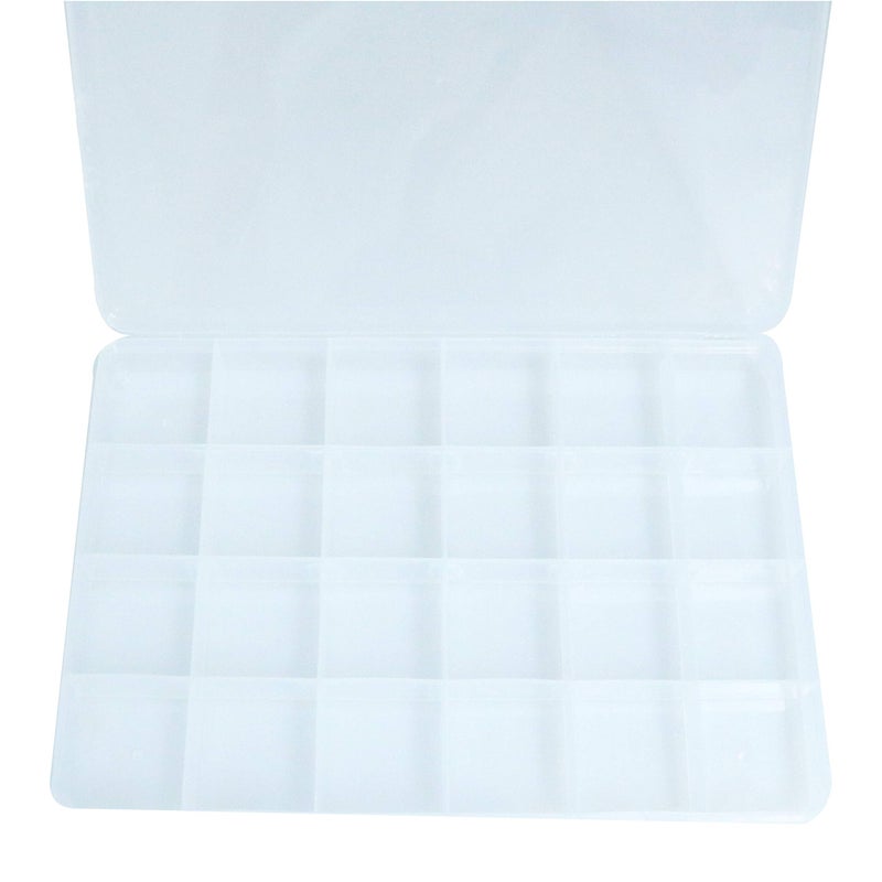 RLECS 2PCS 24 Slots Transparent Plastic Jewelry Organizer Box Compartment Storage Container for Bead Rings Jewelry Display Organizer - Image 3